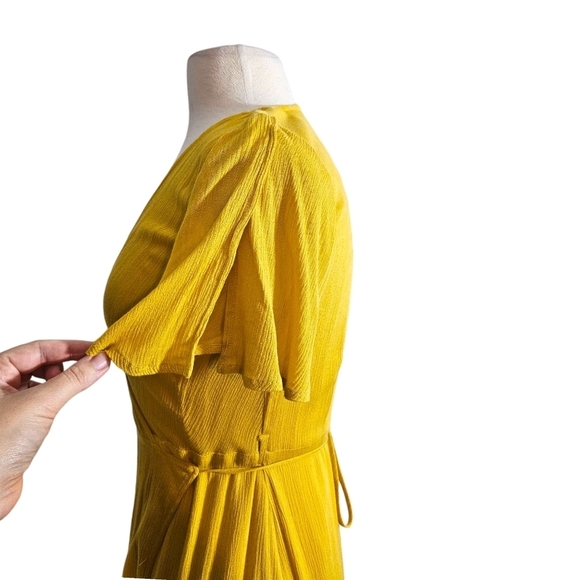 Lulus Much Obliged Golden Yellow Wrap Maxi Dress - Picture 5 of 8